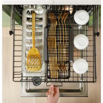 Cafe 24 Inch Fully Integrated Built-In Smart Dishwasher with 16 Place Setting Capacity, 6 Wash Cycles, 44 dBA Noise Level, and Ultra Wash: Fingerprint Resistant Stainless Steel with Brushed Stainless Handles — thumbnail 9