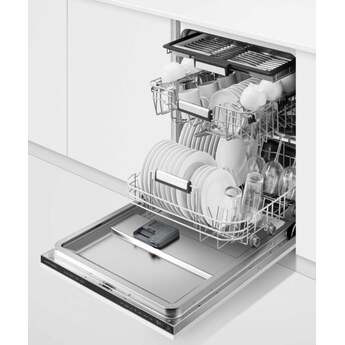 Fisher Paykel 24 Inch Fully Integrated Dishwasher with 14 Place Setting Capacity, 10 Wash Cycles, Third Rack, 45 dBA Noise Level, Interior LED Lighting, Flexible Wash Options, Sanitize, Extra Dry Setting, Energy Star and ADA Compliant: Panel Ready — thumbnail 5
