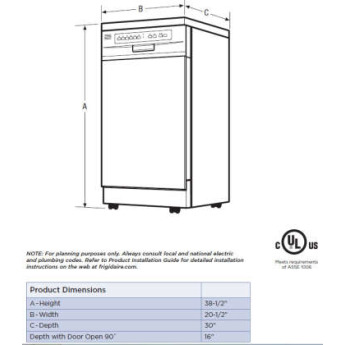 Frigidaire ffpd1821mw 19