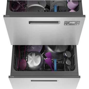 GE PDD415PYYFS 24 Inch Double Drawer Dishwasher Stainless Steel — thumbnail 12