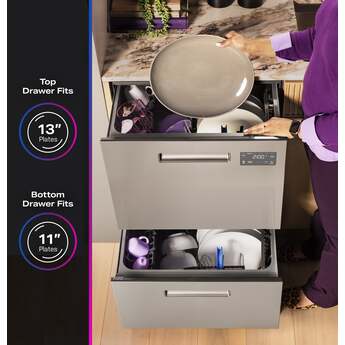 GE PDD415PYYFS 24 Inch Double Drawer Dishwasher Stainless Steel — thumbnail 6
