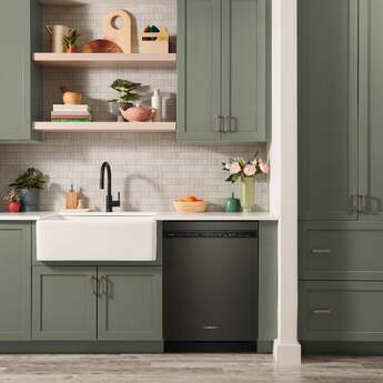 KitchenAid 24 Inch Built-In Dishwasher With Third Level Utensil Rack, 40+ Wash Jets, 41 dB And Front Controls: Black Ore — thumbnail 2