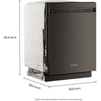 KitchenAid 24 Inch Built-In Dishwasher With Third Level Utensil Rack, 40+ Wash Jets, 41 dB And Front Controls: Black Ore — thumbnail 30