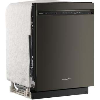 KitchenAid 24 Inch Built-In Dishwasher With Third Level Utensil Rack, 360 Degree Max Jets, ProDry And Front Controls: Black Ore — thumbnail 3