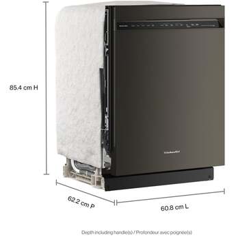 KitchenAid 24 Inch Built-In Dishwasher With Third Level Utensil Rack, 360 Degree Max Jets, ProDry And Front Controls: Black Ore — thumbnail 30