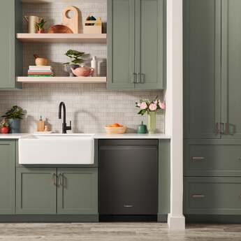 KitchenAid 24 Inch Fully Integrated Built-In Dishwasher with 16 Place Setting Capacity, 5 Wash Cycles, 50+ Total Wash Jets, 360° Max Jets™ Third Rack, 7.25 cu. ft. MaxTub, Advanced ProDry™ System, Automatic Door Open Dry System, and True Self-Cleaning Filtration: Black Ore — thumbnail 12