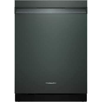 KitchenAid 24 Inch Fully Integrated Built-In Dishwasher with 16 Place Setting Capacity, 5 Wash Cycles, 50+ Total Wash Jets, 360° Max Jets™ Third Rack, 7.25 cu. ft. MaxTub, Advanced ProDry™ System, Automatic Door Open Dry System, and True Self-Cleaning Filtration: Juniper
