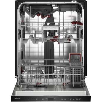 KitchenAid 24 Inch Fully Integrated Built-In Dishwasher with 16 Place Setting Capacity, 5 Wash Cycles, 50+ Total Wash Jets, 360° Max Jets™ Third Rack, 7.25 cu. ft. MaxTub, Advanced ProDry™ System, Automatic Door Open Dry System, and True Self-Cleaning Filtration: Stainless Steel — thumbnail 24