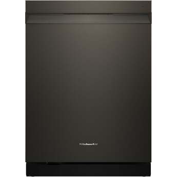 KitchenAid 24 Inch Built-In Dishwasher With Third Level Utensil Rack, 360 Degree Max Jets, Advanced ProDry, Ultra-Bright LED Lighting, 44 dB And Pocket Handle: Black Ore
