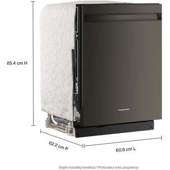 KitchenAid 24 Inch Built-In Dishwasher With Third Level Utensil Rack, 360 Degree Max Jets, Advanced ProDry, Ultra-Bright LED Lighting, 44 dB And Pocket Handle: Black Ore — thumbnail 32