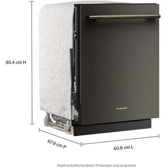 KitchenAid 24 Inch Built-In Dishwasher With Third Level Utensil Rack, 360 Degree Max Jets, ProDry And Bar Handle: Black Ore — thumbnail 36