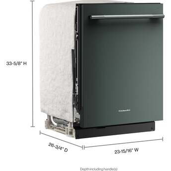 KitchenAid 24 Inch Built-In Dishwasher With Third Level Utensil Rack, 360 Degree Max Jets, Advanced ProDry, 44 dB And Bar Handle: Juniper — thumbnail 4