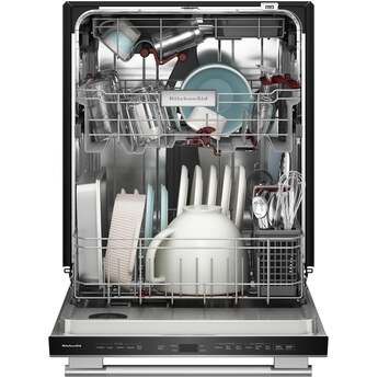KitchenAid 24 Inch Built-In Dishwasher With Third Level Utensil Rack, 360 Degree Max Jets, Advanced ProDry, 44 dB And Bar Handle: Stainless Steel — thumbnail 27