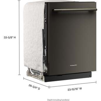 KitchenAid 24 Inch Built-In Dishwasher With Third Level Utensil Rack, 360 Degree Max Jets, Advanced ProDry, Ultra-Bright LED Lighting, 44 dB And Bar Handle: Black Ore — thumbnail 38
