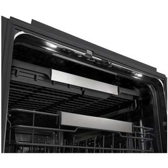 LG 24 Inch Built-In Dishwasher With FlushFit, 1HR Cycle, Top Control, Pocket Handle, 42 dB, Smart Wi-Fi With Remote Start, QuadWash Pro, Dynamic Heat Dry with AutoVent Dry, True Steam, Adjustable 3rd Rack, Middle with Glide Rails, Wheel Bearing in lower rack, LED Tub Light, Floor Status Indicator Light: Stainless Steel — thumbnail 11