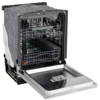LG 24 Inch Built-In Dishwasher With Flushfit, 1Hr Cycle, Top Control, Pocket Handle, 46 Db, Smart Wi-Fi With Remote Start, Quadwash Pro, Dynamic Heat Dry With Autovent? Dry, Steam, Fixed 3rd Rack, Adjustable Middle Rack, Floor Status Indicator Light: Stainless Steel — thumbnail 12