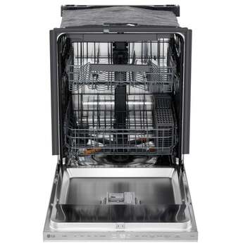 LG 24 Inch Built-In Dishwasher With Flushfit, 1Hr Cycle, Top Control, Pocket Handle, 46 Db, Smart Wi-Fi With Remote Start, Quadwash Pro, Dynamic Heat Dry With Autovent? Dry, Steam, Fixed 3rd Rack, Adjustable Middle Rack, Floor Status Indicator Light: Stainless Steel — thumbnail 21