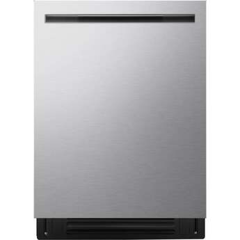 LG 24 Inch Flushfit Built-In Dishwasher With Top Controls, 2 Piece Pocket Handle, 46 Db, Smart Wi-Fi With Remote Start, Quadwash Pro,? Autovent Dry, Steamassist, Fixed 3rd Rack, Adjustable Middle Rack,? Floor Status Indicator Light, And Printproof?Finish: Stainless Steel