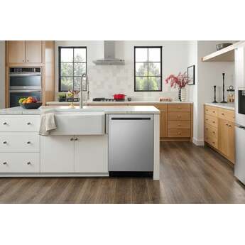 LG 24 Inch Flushfit Built-In Dishwasher With Top Controls, 2 Piece Pocket Handle, 46 Db, Smart Wi-Fi With Remote Start, Quadwash Pro,? Autovent Dry, Steamassist, Fixed 3rd Rack, Adjustable Middle Rack,? Floor Status Indicator Light, And Printproof?Finish: Stainless Steel — thumbnail 5