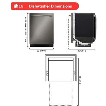 LG LDNTH753D 24 Inch Built-In Dishwasher PrintProof Black Stainless Steel — thumbnail 17