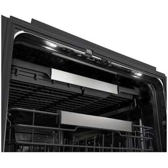 LG 24 Inch Built-In Dishwasher With FlushFit, 1HR Cycle, Top Control, Towel Bar Handle, 42 dB, Smart Wi-Fi With Remote Start, QuadWash Pro, Dynamic Heat Dry with AutoVent Dry, True Steam, Adjustable 3rd Rack, Middle with Glide Rails, Wheel Bearing in lower rack, LED Tub Light, Floor Status Indicator Light: Stainless Steel — thumbnail 29