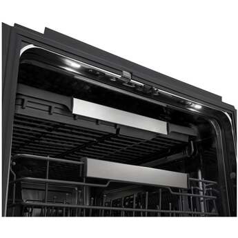 LG 24 Inch Built-In Dishwasher With FlushFit, 1HR Cycle, Top Control, Towel Bar Handle, 42 dB, Smart Wi-Fi With Remote Start, QuadWash Pro, Dynamic Heat Dry with AutoVent Dry, True Steam, Adjustable 3rd Rack, Middle with Glide Rails, Wheel Bearing in lower rack, LED Tub Light, Floor Status Indicator Light: Stainless Steel — thumbnail 6