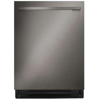 LG 24 Inch Built-In Dishwasher With Flushfit, 1Hr Cycle, Top Control, Towel Bar Handle, 46 Db, Smart Wi-Fi With Remote Start, Quadwash Pro, Dynamic Heat Dry With Autovent? Dry, Steam, Fixed 3rd Rack, Adjustable Middle Rack, Floor Status Indicator Light: Printproof Black Stainless Steel