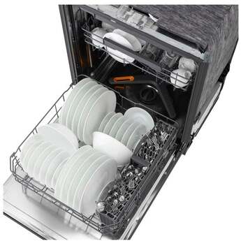 LG 24 Inch Built-In Dishwasher With Flushfit, 1Hr Cycle, Top Control, Towel Bar Handle, 46 Db, Smart Wi-Fi With Remote Start, Quadwash Pro, Dynamic Heat Dry With Autovent? Dry, Steam, Fixed 3rd Rack, Adjustable Middle Rack, Floor Status Indicator Light: Printproof Black Stainless Steel — thumbnail 22