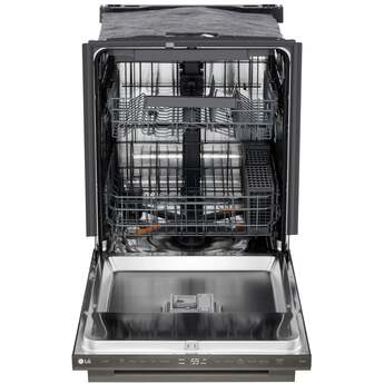 LG 24 Inch Built-In Dishwasher With Flushfit, 1Hr Cycle, Top Control, Towel Bar Handle, 46 Db, Smart Wi-Fi With Remote Start, Quadwash Pro, Dynamic Heat Dry With Autovent? Dry, Steam, Fixed 3rd Rack, Adjustable Middle Rack, Floor Status Indicator Light: Printproof Black Stainless Steel — thumbnail 37