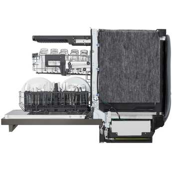 LG 24 Inch Built-In Dishwasher With Flushfit, 1Hr Cycle, Top Control, Towel Bar Handle, 46 Db, Smart Wi-Fi With Remote Start, Quadwash Pro, Dynamic Heat Dry With Autovent? Dry, Steam, Fixed 3rd Rack, Adjustable Middle Rack, Floor Status Indicator Light: Printproof Black Stainless Steel — thumbnail 41