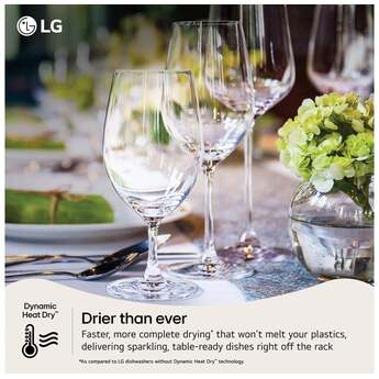 LG 24 Inch Built-In Dishwasher With Flushfit, 1Hr Cycle, Top Control, Towel Bar Handle, 46 Db, Smart Wi-Fi With Remote Start, Quadwash Pro, Dynamic Heat Dry With Autovent? Dry, Steam, Fixed 3rd Rack, Adjustable Middle Rack, Floor Status Indicator Light: Printproof Black Stainless Steel — thumbnail 44