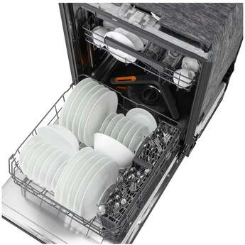 LG 24 Inch Built-In Dishwasher With Flushfit, 1Hr Cycle, Top Control, Towel Bar Handle, 46 Db, Smart Wi-Fi With Remote Start, Quadwash Pro, Dynamic Heat Dry With Autovent? Dry, Steam, Fixed 3rd Rack, Adjustable Middle Rack, Floor Status Indicator Light: Printproof Black Stainless Steel — thumbnail 49
