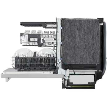 LG 24 Inch Built-In Dishwasher With Flushfit, 1Hr Cycle, Top Control, Towel Bar Handle, 46 Db, Smart Wi-Fi With Remote Start, Quadwash Pro, Dynamic Heat Dry With Autovent? Dry, Steam, Fixed 3rd Rack, Adjustable Middle Rack, Floor Status Indicator Light: Stainless Steel — thumbnail 15
