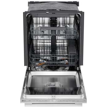 LG 24 Inch Built-In Dishwasher With Flushfit, 1Hr Cycle, Top Control, Towel Bar Handle, 46 Db, Smart Wi-Fi With Remote Start, Quadwash Pro, Dynamic Heat Dry With Autovent? Dry, Steam, Fixed 3rd Rack, Adjustable Middle Rack, Floor Status Indicator Light: Stainless Steel — thumbnail 20