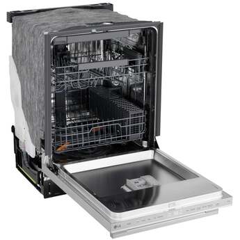 LG 24 Inch Built-In Dishwasher With Flushfit, 1Hr Cycle, Top Control, Towel Bar Handle, 46 Db, Smart Wi-Fi With Remote Start, Quadwash Pro, Dynamic Heat Dry With Autovent? Dry, Steam, Fixed 3rd Rack, Adjustable Middle Rack, Floor Status Indicator Light: Stainless Steel — thumbnail 22