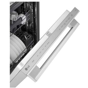 LG 24 Inch Built-In Dishwasher With Flushfit, 1Hr Cycle, Top Control, Towel Bar Handle, 46 Db, Smart Wi-Fi With Remote Start, Quadwash Pro, Dynamic Heat Dry With Autovent? Dry, Steam, Fixed 3rd Rack, Adjustable Middle Rack, Floor Status Indicator Light: Stainless Steel — thumbnail 5