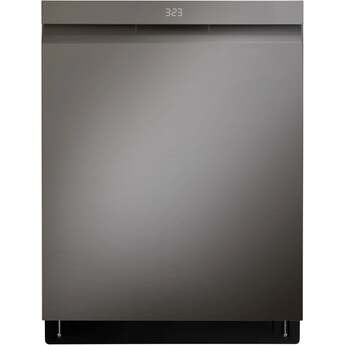 LG Top Control Dishwasher with Pocket handle, Hidden Count Down Timer, 46 dB, Smart Wi-Fi, QuadWash Pro, Dynamic Heat Dry,3rd Rack: Printproof Black Stainless Steel