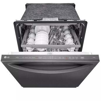 LG Top Control Wi-Fi Enabled Dishwasher with QuadWash Pro: Printproof Black Stainless Steel — thumbnail 2