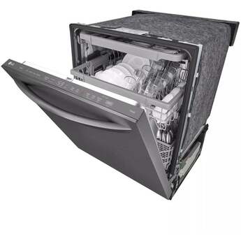 LG Top Control Wi-Fi Enabled Dishwasher with QuadWash Pro: Printproof Black Stainless Steel — thumbnail 3