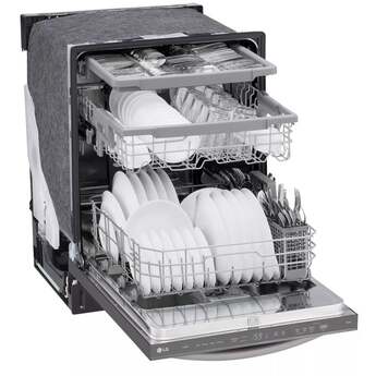 LG Top Control Wi-Fi Enabled Dishwasher with QuadWash Pro: Printproof Black Stainless Steel — thumbnail 6