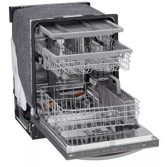 LG Top Control Wi-Fi Enabled Dishwasher with QuadWash Pro: Printproof Black Stainless Steel — thumbnail 8