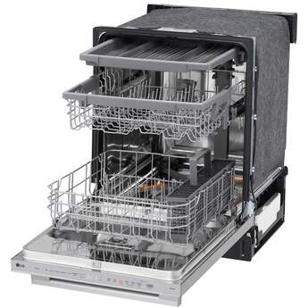 LG Top Control Smart Dishwasher with LG Designed Towel Bar, 1HR Cycle, 46 dB, Smart Wi-Fi, QuadWash Pro, Dynamic Heat Dry, 3rd Rack, Glide Rail, Wheel Bearing: Printproof Stainless Steel — thumbnail 24