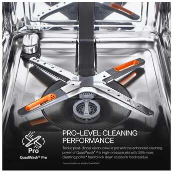 LG Top Control Smart Dishwasher with LG Designed Towel Bar, 1HR Cycle, 46 dB, Smart Wi-Fi, QuadWash Pro, Dynamic Heat Dry, 3rd Rack, Glide Rail, Wheel Bearing: Printproof Stainless Steel — thumbnail 27