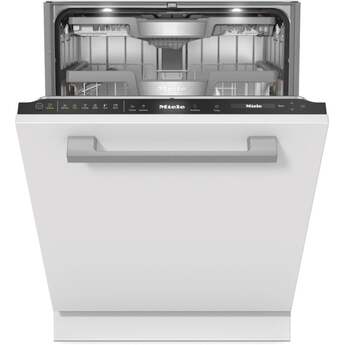 Miele 24 Inch Built-In Panel Ready Fully Integrated Dishwasher with 16 Place Setting Capacity, 13 Program Cycles, 39/37 dBA, WifiConnect with Miele Home, EcoPower Technology, 3D MultiFlex Cutlery Tray, Quick Intense Wash, AutoDos with PowerDisk, Direct Sensor Controls, Remote Start, BrilliantLight, Water Softener and Energy Star: Panel Ready