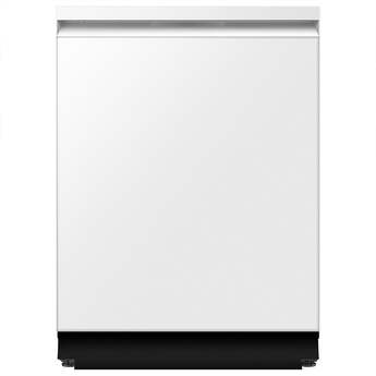 Samsung 24 Inch Fully Integrated Smart Dishwasher with 16 Place Settings Capacity, 38 dBA, 10 Wash Cycles, 7 Wash Options, StormWash+™, Express 60 Cycle, AutoRelease™ Door, Leak Sensor, Child Lock, and ENERGY STAR® Certified: White Glass