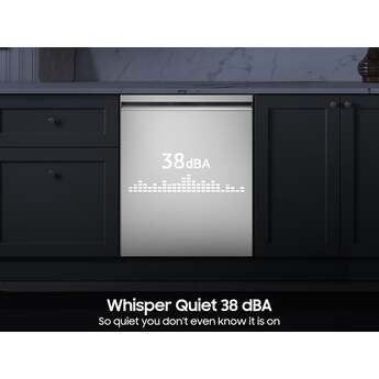 Samsung 24 Inch Fully Integrated Smart Dishwasher with 16 Place Settings Capacity, 38 dBA, 10 Wash Cycles, 7 Wash Options, StormWash+™, Express 60 Cycle, AutoRelease™ Door, Leak Sensor, Child Lock, and ENERGY STAR® Certified: White Glass — thumbnail 4