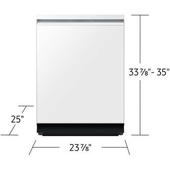 Samsung 24 Inch Fully Integrated Smart Dishwasher with 16 Place Settings Capacity, 38 dBA, 10 Wash Cycles, 7 Wash Options, StormWash+™, Express 60 Cycle, AutoRelease™ Door, Leak Sensor, Child Lock, and ENERGY STAR® Certified: White Glass — thumbnail 6