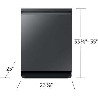 Samsung 24 Inch Fully Integrated Smart Dishwasher with 16 Place Settings Capacity, 38 dBA, 10 Wash Cycles, 7 Wash Options, StormWash+™, Express 60 Cycle, AutoRelease™ Door, Leak Sensor, Child Lock, and ENERGY STAR® Certified: Matte Black Steel — thumbnail 4