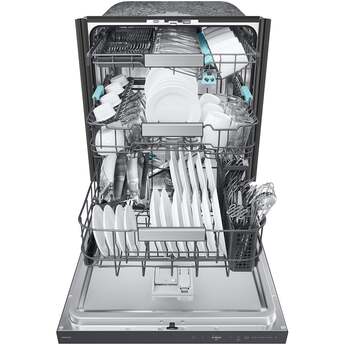 Samsung 24 Inch Fully Integrated Smart Dishwasher with 16 Place Settings Capacity, 38 dBA, 10 Wash Cycles, 7 Wash Options, StormWash+™, Express 60 Cycle, AutoRelease™ Door, Leak Sensor, Child Lock, and ENERGY STAR® Certified: Matte Black Steel — thumbnail 6