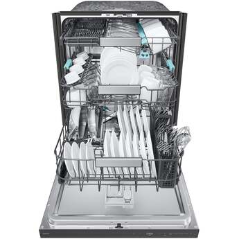 Samsung 24 Inch Fully Integrated Smart Dishwasher with 16 Place Settings Capacity, 38 dBA, 10 Wash Cycles, 7 Wash Options, StormWash+™, Express 60 Cycle, AutoRelease™ Door, Leak Sensor, Child Lock, and ENERGY STAR® Certified: Stainless Steel — thumbnail 9